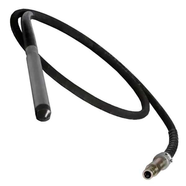 Eje Flexible y Cabezote Redondo para Vibrador de Concreto. - Imagen 2